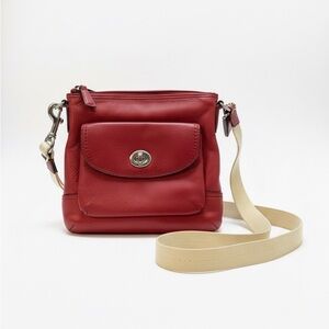 Coach Red Park Leather Swingpack crossbody bag